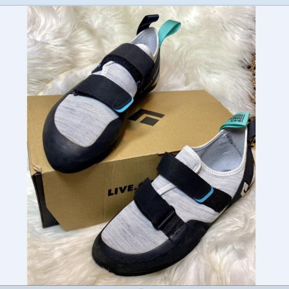 Black Diamond Momentum Rock Climbing Shoes Women's Size 8.5 Black/Alloy New